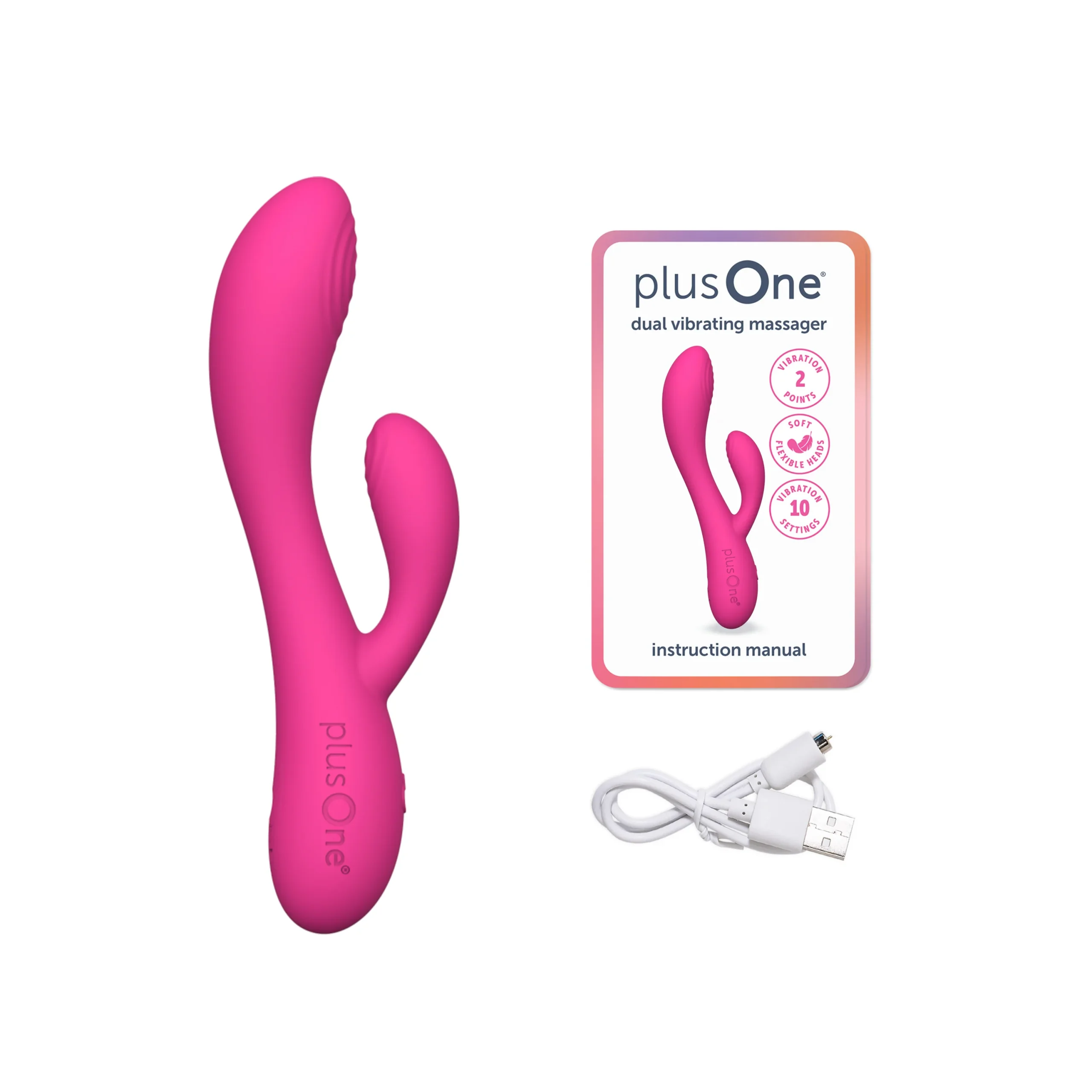 plusOne? Dual Rabbit Vibrating Massager - Image 10